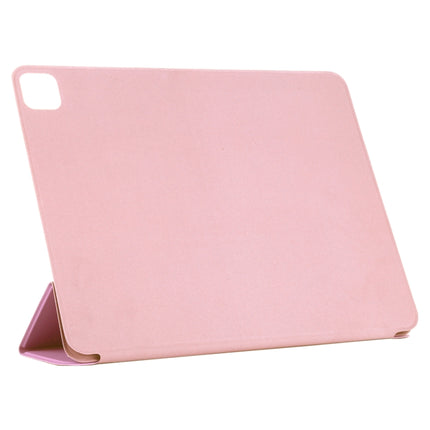 For iPad Pro 11 2022 / 2021 / iPad Pro 11 inch 2020 / Pro 11 2018 / Air 2020 10.9 Horizontal Flip Ultra-thin Double-sided Clip Active Buckle Magnetic PU Leather Tablet Case With Three-folding Holder & Sleep / Wake-up Function(Rose Gold)-garmade.com