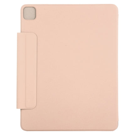 For iPad Pro 12.9 inch(2020) Horizontal Flip Ultra-thin Double-sided Clip Active Buckle Magnetic PU Leather Tablet Case With Three-folding Holder & Sleep / Wake-up Function(Gold)-garmade.com