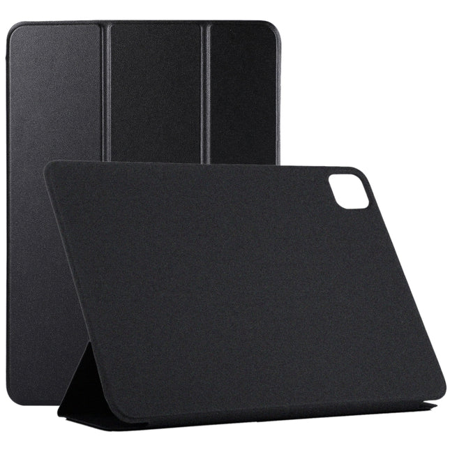 Horizontal Flip Ultra-thin Non-buckle Magnetic PU Leather Tablet Case With Three-folding Holder & Sleep / Wake-up Function For iPad Pro 11 inch (2020) / Pro 11 2018 / Air 2020 10.9(Black)-garmade.com