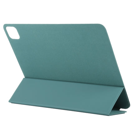 For iPad Pro 12.9 inch(2020) Horizontal Flip Ultra-thin Double-sided Clip Non-buckle Magnetic PU Leather Tablet Case With Three-folding Holder & Sleep / Wake-up Function(Green)-garmade.com