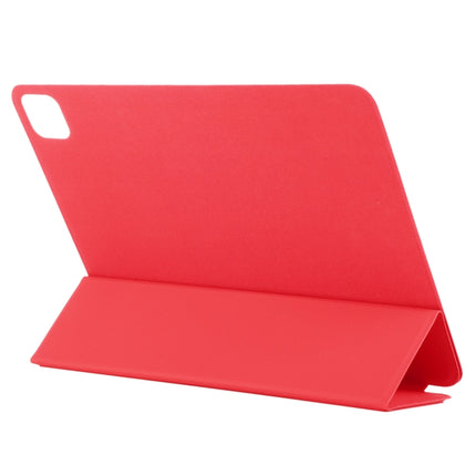 For iPad Pro 12.9 inch(2020) Horizontal Flip Ultra-thin Double-sided Clip Non-buckle Magnetic PU Leather Tablet Case With Three-folding Holder & Sleep / Wake-up Function(Red)-garmade.com