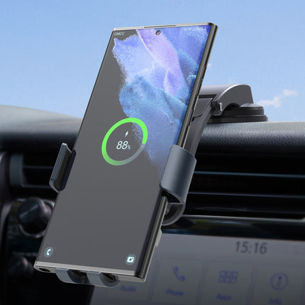 For Samsung Galaxy Z Flip4 / 3 C37 Fan Cooling Dual Coil Car Phone Holder Wireless Charger-garmade.com