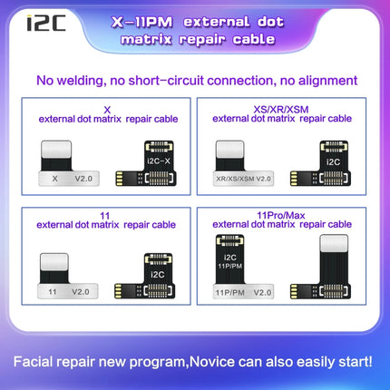 For iPhone X i2C MC12 SK-BOX Dot-matrix Flex Cable V2.0-garmade.com