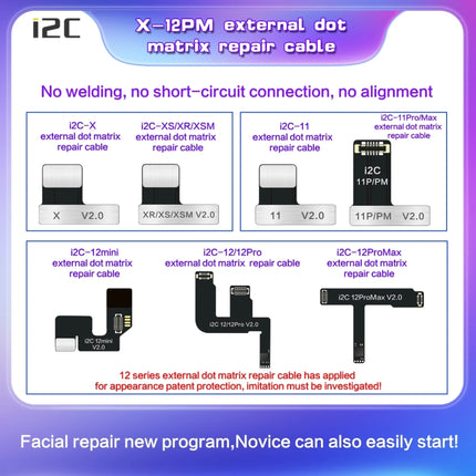 For iPhone 12 / 12 Pro i2C MC12 SK-BOX Dot-matrix Flex Cable V2.0-garmade.com
