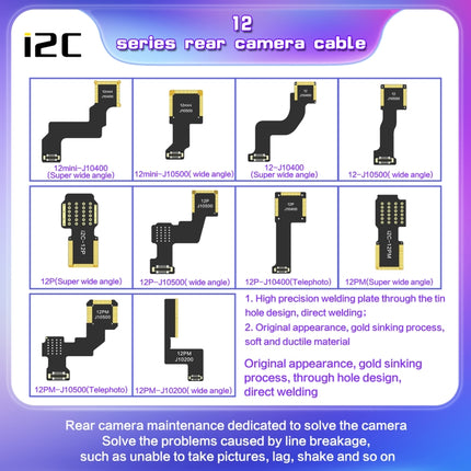 For iPhone X J3900 i2C Back Facing Wide Camera Cable-garmade.com