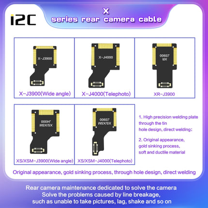 For iPhone XS / XS Max J3900 i2C Back Facing Wide Camera Cable-garmade.com
