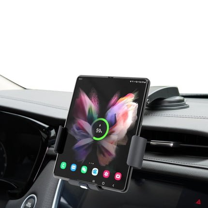 For Samsung Galaxy Z Fold4 / 3 S7 Dual Coil Car Phone Holder Wireless Charger-garmade.com