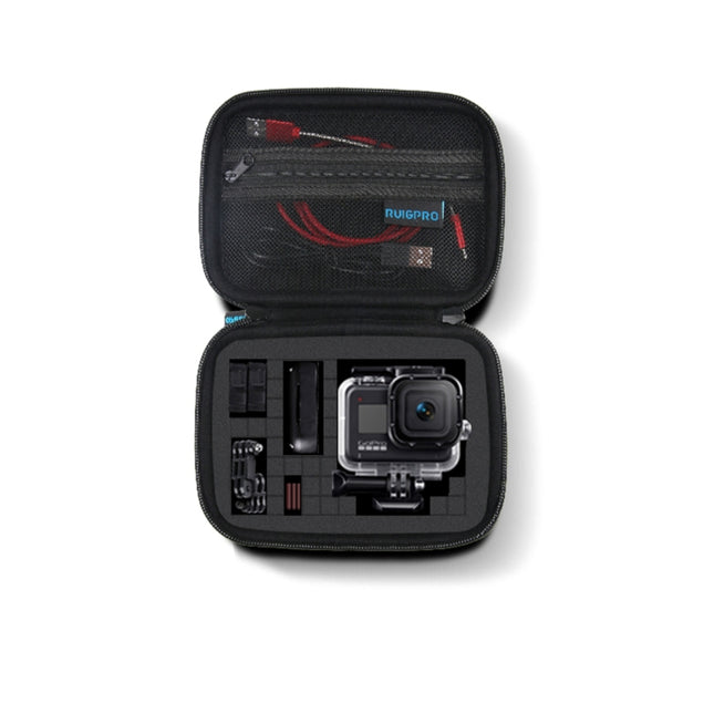 For GoPro HERO8 / 7 / 6 RUIGPRO Shockproof Waterproof Portable Case Box Size : 17.3cm x 12.3cm x 6.5cm(Black)-garmade.com