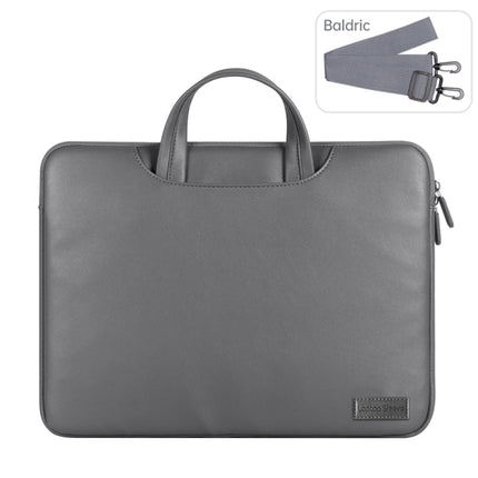 Waterproof PU Laptop Bag Inner Bag, Size:13 / 14 inch(Grey)-garmade.com