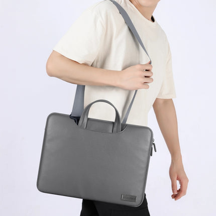 Waterproof PU Laptop Bag Inner Bag, Size:13 / 14 inch(Brown)-garmade.com