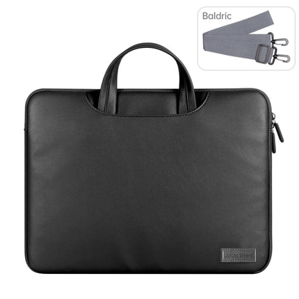 Waterproof PU Laptop Bag Inner Bag, Size:15 inch(Black)-garmade.com