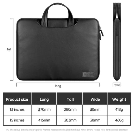 Waterproof PU Laptop Bag Inner Bag, Size:15 inch(Rose Gold)-garmade.com