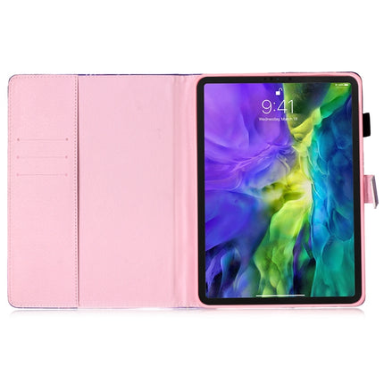 For iPad Pro 11 (2020) Plain Weave Texture Colored Drawing Horizontal Flip Leather Tablet Case, with Sleep / Wake-up Function & Holder & Card Slo & Wallet(Baby Panda)-garmade.com