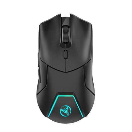 HXSJ T40 7 Keys 4000DPI Three-mode Colorful Backlight Wireless Gaming Mouse Rechargeable(Black)-garmade.com