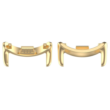 For Xiaomi Mi Band 8 1 Pair Stainless steel Metal Watch Band Connector(Gold)-garmade.com