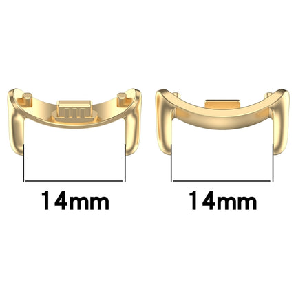 For Xiaomi Mi Band 8 1 Pair Stainless steel Metal Watch Band Connector(Gold)-garmade.com