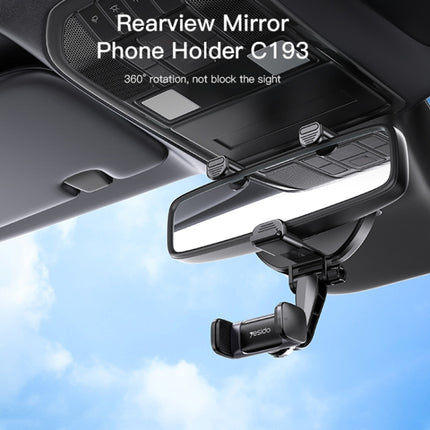 Yesido C193 Car Rearview Mirror Using Phone Holder(Black)-garmade.com