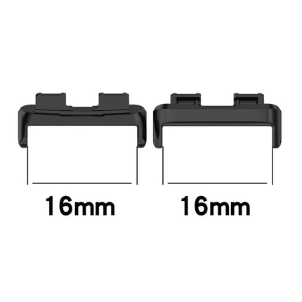 For Huawei Band 8 1 Pair Stainless Steel Metal Watch Band Connector(Black)-garmade.com