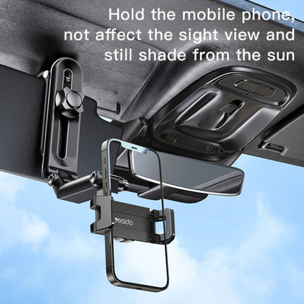 Yesido C194 Car Sun Visor Using Phone Holder(Black)-garmade.com