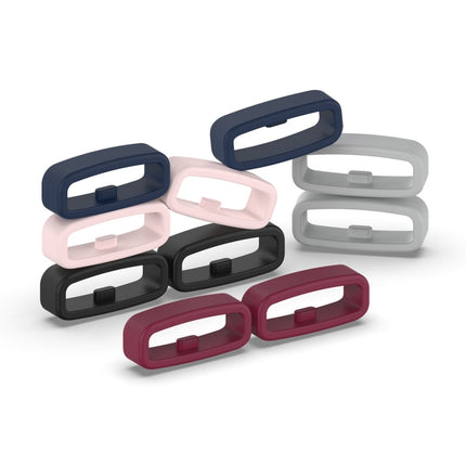 18mm 10pcs Universal Watch Band Fixed Silicone Ring Safety Buckle(Starlight Color)-garmade.com