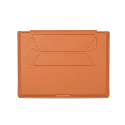 13-14 inch Universal Laptop Magnetic Holder Stitching Inner Bag(Brown)-garmade.com