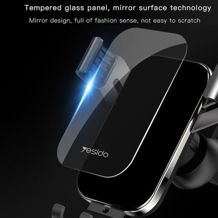 Yesido C87 Car Air Outlet Mirror Gravity Phone Mount Holder(Black)-garmade.com