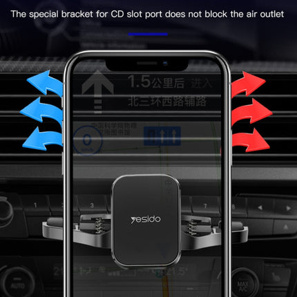 Yesido C92 Car CD Port Magsafe Magnetic Phone Holder(Black)-garmade.com