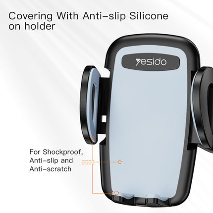 Yesido C112 Universal Car Water Cup Holder Telescopic Hose Phone Holder(Black)-garmade.com