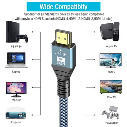 3m HDMI 2.0 Version 4K 60Hz HD Cable(Grey)-garmade.com
