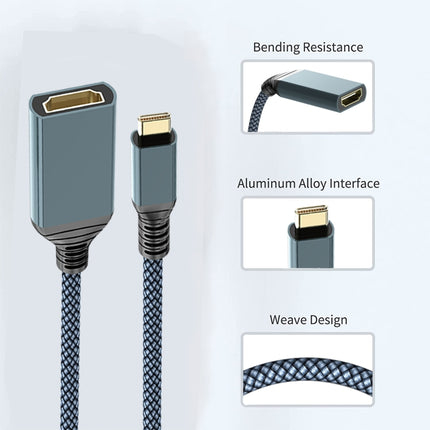 HDMI to USB-C / Type-C 4K 30Hz HD Cable, Length: 0.2m-garmade.com