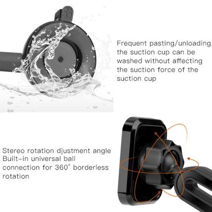 Yesido C39 Car Windshield Telescopic Magnetic Phone Holder(Black)-garmade.com