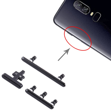 For OnePlus 6 Power Button + Volume Control Button(Frosted Black)-garmade.com