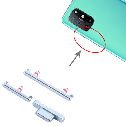 For OnePlus 8T Power Button + Volume Control Button(Silver)-garmade.com