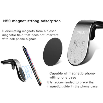 Yesido C64 Car Air Vent Strong Magnetic Phone Holder(Black)-garmade.com