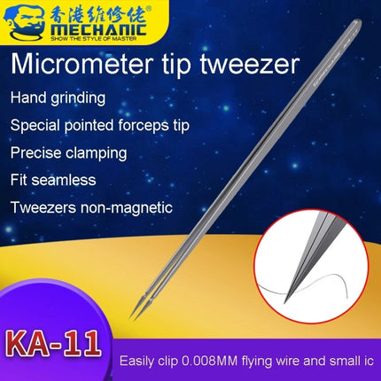 Mechanic KA-11 Non-magnetic Micrometer Pointed Tweezers-garmade.com