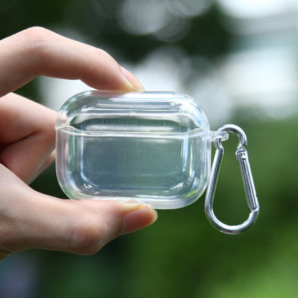 For AirPods Pro Transparent TPU Soft Earphone Protective Case with Hook-garmade.com