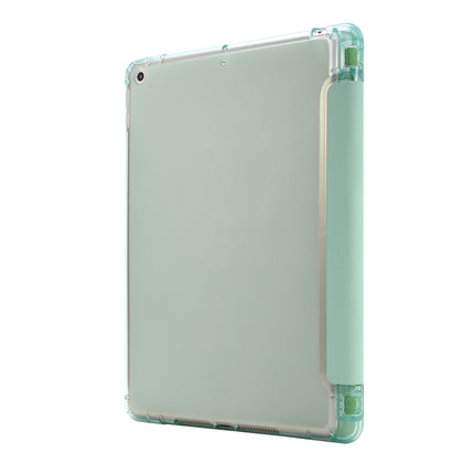 For iPad 10.2 2021 / 2020 / 2019 Airbag Deformation Horizontal Flip Leather Case with Holder & Pen Holder(Mint Green)-garmade.com