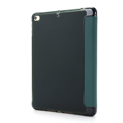 For iPad Mini 4 Airbag Deformation Horizontal Flip Leather Case with Holder(Dark Green)-garmade.com