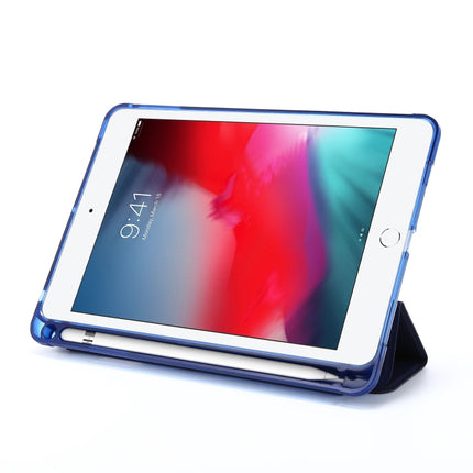 For iPad Mini 4 Airbag Deformation Horizontal Flip Leather Case with Holder (Dark Blue)-garmade.com
