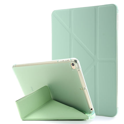 For iPad Mini 4 Airbag Deformation Horizontal Flip Leather Case with Holder (Mint Green)-garmade.com