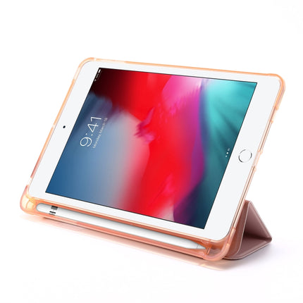 For iPad Mini (2019) Airbag Deformation Horizontal Flip Leather Case with Holder & Pen Holder(Pink)-garmade.com