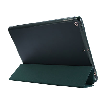 For iPad 10.2 2021 / 2020 / 2019 Airbag Horizontal Flip Leather Case with Three-fold Holder & Pen Holder(Black)-garmade.com