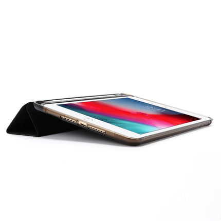 For iPad Mini 4 Airbag Horizontal Flip Leather Case with Three-fold Holder (Black)-garmade.com