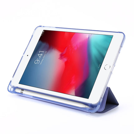 For iPad Mini 4 Airbag Horizontal Flip Leather Case with Three-fold Holder (Purple)-garmade.com