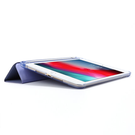 For iPad Mini 4 Airbag Horizontal Flip Leather Case with Three-fold Holder (Purple)-garmade.com