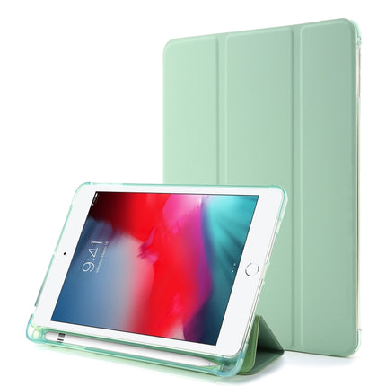 For iPad Mini 4 Airbag Horizontal Flip Leather Case with Three-fold Holder(Mint Green)-garmade.com