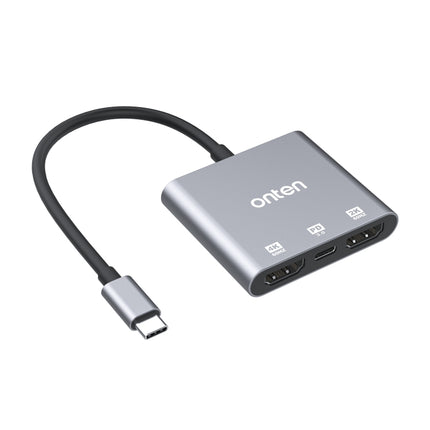 Onten 9175S 3 in 1 USB-C / Type-C to HDMI Adapter(Grey)-garmade.com