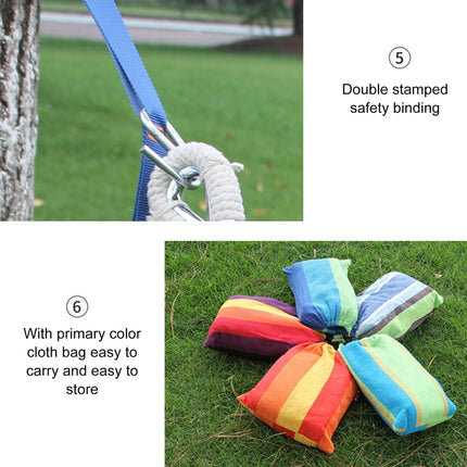 Outdoor Double Thickened Canvas Hammock Indoor Swing, Size:200x100cm(Colorful)-garmade.com