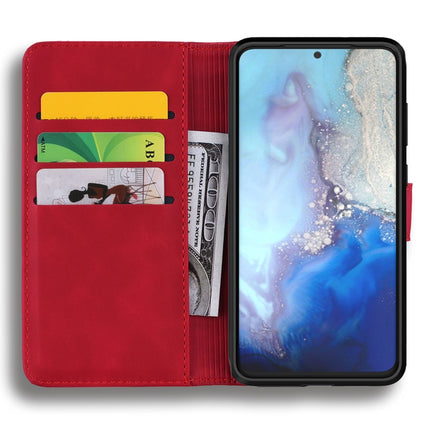 For Samsung Galaxy S20+ Embossed Sunflower Pattern Horizontal Flip PU Leather Case with Holder & Card Slots & Wallet & Lanyard(Red)-garmade.com