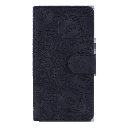 For Samsung Galaxy S20 Ultra Embossed Sunflower Pattern Horizontal Flip PU Leather Case with Holder & Card Slots & Wallet & Lanyard(Black)-garmade.com